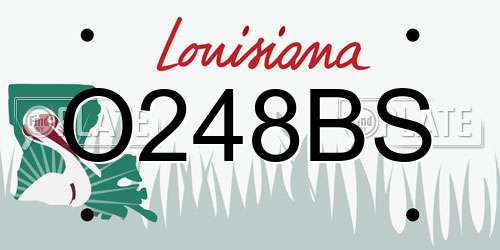 O248BS Louisiana License Plate