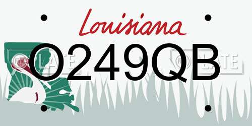 O249QB Louisiana License Plate
