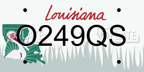 O249QS Louisiana License Plate