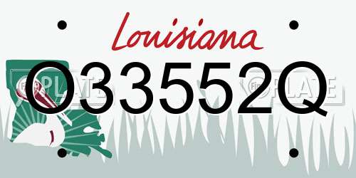 O33552Q Louisiana License Plate