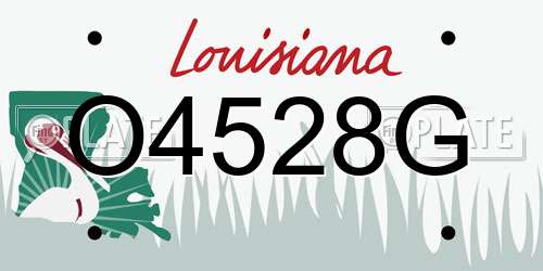 O4528G Louisiana License Plate