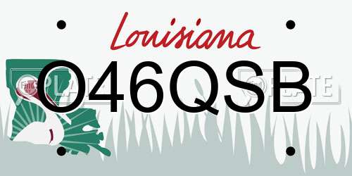 O46QSB Louisiana License Plate