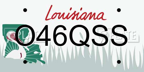 O46QSS Louisiana License Plate