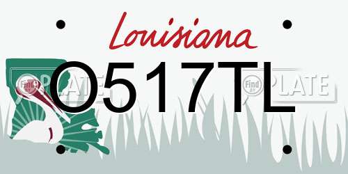 O517TL Louisiana License Plate