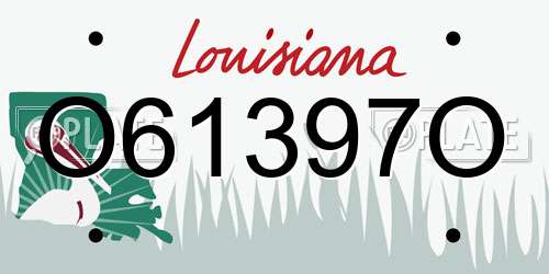 O61397O Louisiana License Plate