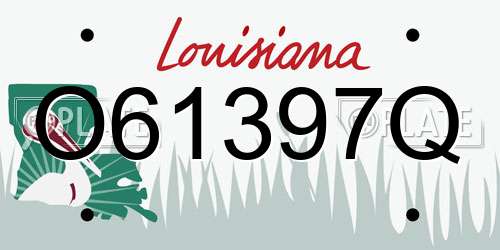O61397Q Louisiana License Plate