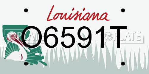 O6591T Louisiana License Plate