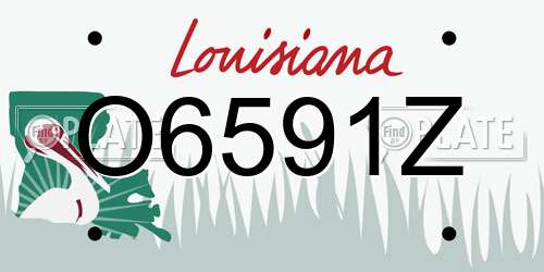 O6591Z Louisiana License Plate