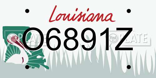 O6891Z Louisiana License Plate