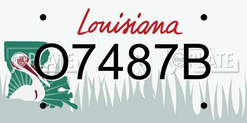 O7487B Louisiana License Plate
