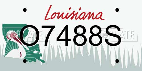 O7488S Louisiana License Plate