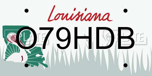O79HDB Louisiana License Plate