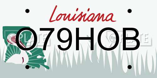 O79HOB Louisiana License Plate