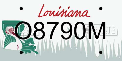 O8790M Louisiana License Plate