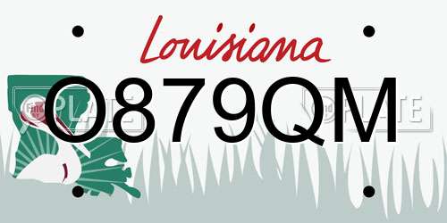 O879QM Louisiana License Plate