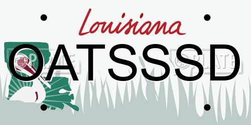 OATSSSD Louisiana License Plate