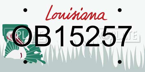 OB15257 Louisiana License Plate