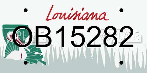 OB15282 Louisiana License Plate