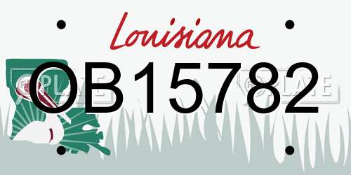 OB15782 Louisiana License Plate