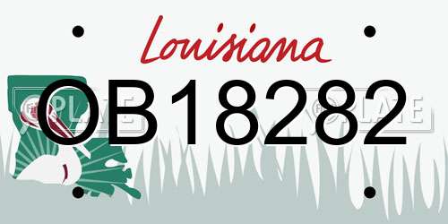 OB18282 Louisiana License Plate