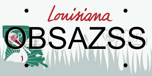 OBSAZSS Louisiana License Plate