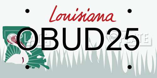 OBUD25 Louisiana License Plate