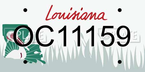 OC11159 Louisiana License Plate