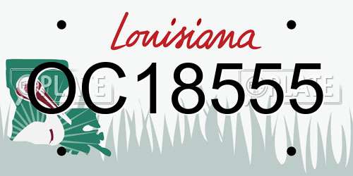 OC18555 Louisiana License Plate