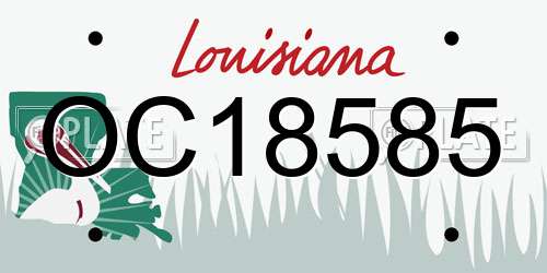 OC18585 Louisiana License Plate