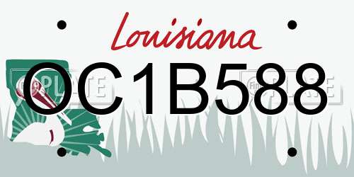OC1B588 Louisiana License Plate