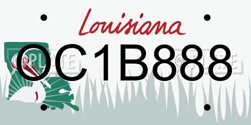OC1B888 Louisiana License Plate