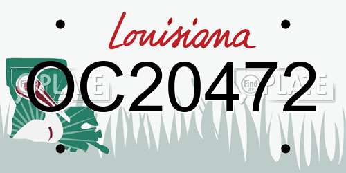 OC20472 Louisiana License Plate