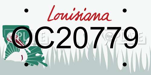 OC20779 Louisiana License Plate