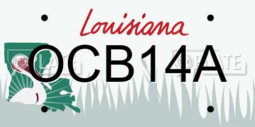 OCB14A Louisiana License Plate