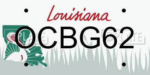 OCBG62 Louisiana License Plate