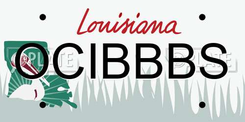 OCIBBBS Louisiana License Plate