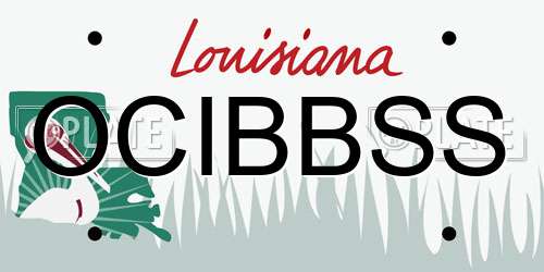 OCIBBSS Louisiana License Plate