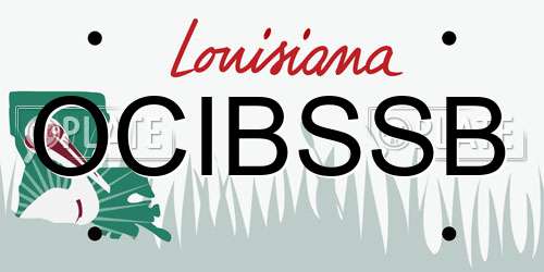 OCIBSSB Louisiana License Plate