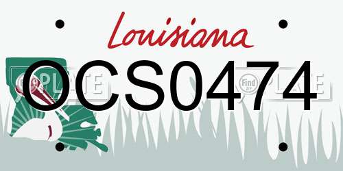 OCS0474 Louisiana License Plate