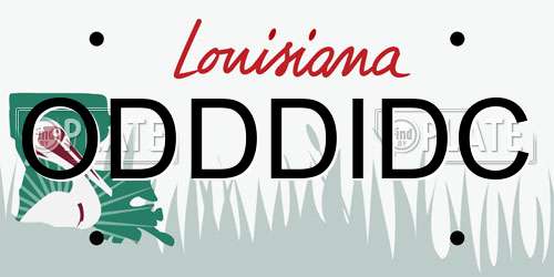 ODDDIDC Louisiana License Plate