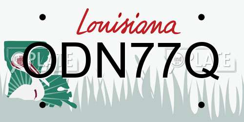 ODN77Q Louisiana License Plate