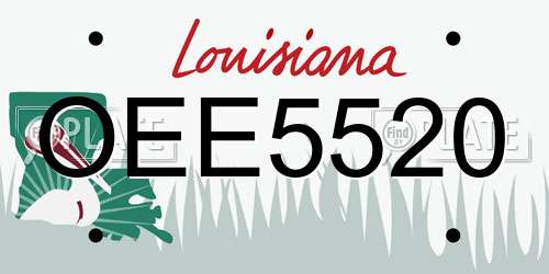 OEE5520 Louisiana License Plate