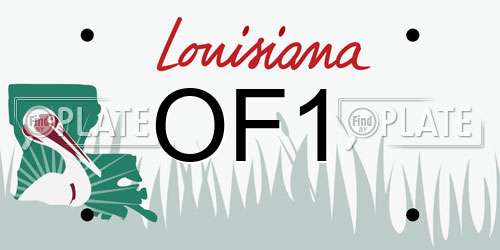 OF1 Louisiana License Plate