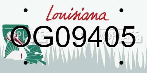 OG09405 Louisiana License Plate