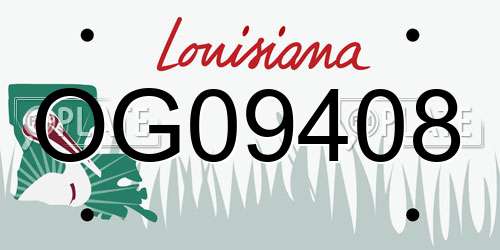 OG09408 Louisiana License Plate