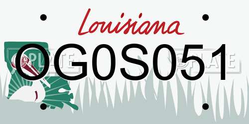 OG0S051 Louisiana License Plate