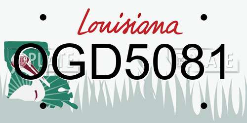 OGD5081 Louisiana License Plate
