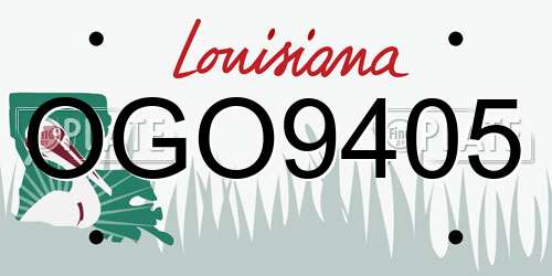 OGO9405 Louisiana License Plate