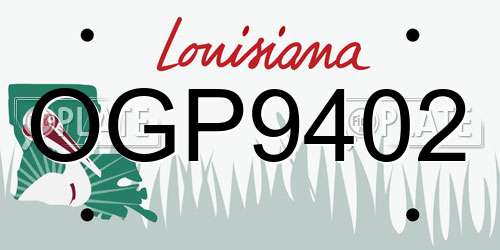 OGP9402 Louisiana License Plate
