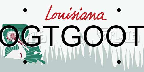 OGTGOOT Louisiana License Plate
